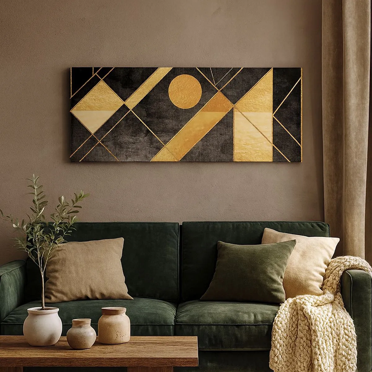 Quadro em tela - Sol do Deserto - 100x40 cm