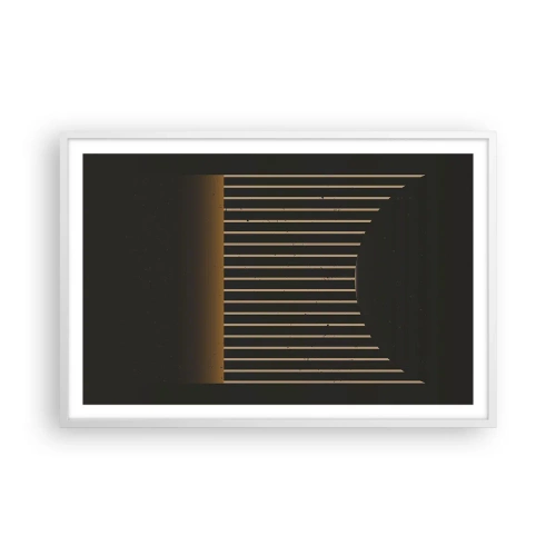 Pôster em moldura branca - Explorar a escuridão - 91x61 cm