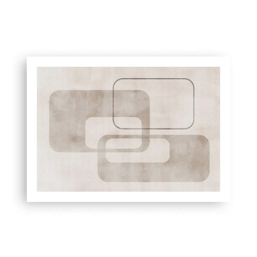 Pôster - Argamassa geométrica - 70x50 cm