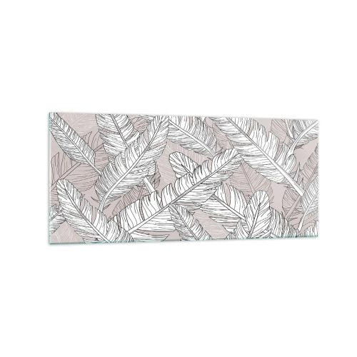 Quadro em vidro - Turbilhão de penas - 120x50 cm