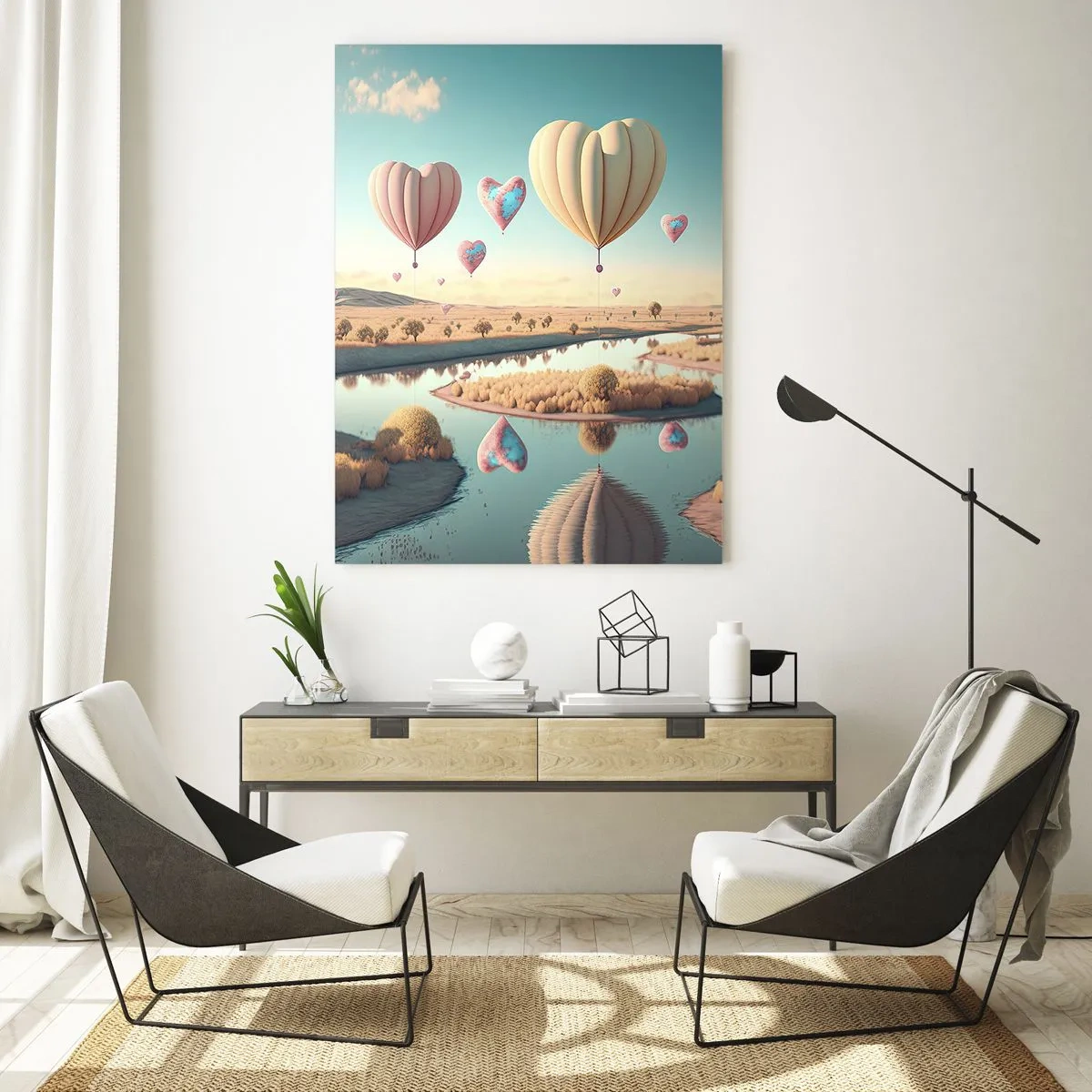 Quadro em vidro - O amor permite se reerguer - 50x70 cm