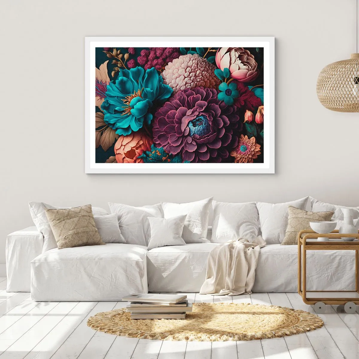 Pôster em moldura branca - Natureza em abundância - 91x61 cm