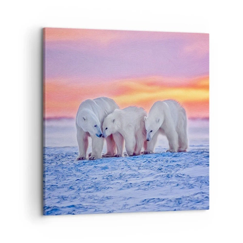 Quadro em tela - Tudo o que precisa é de aconchego familiar - 60x60 cm