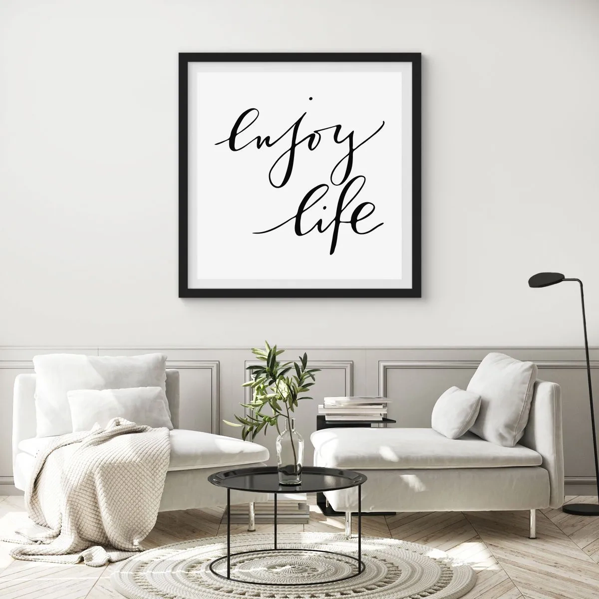 Pôster com moldura preta - Nada mais... - 40x40 cm