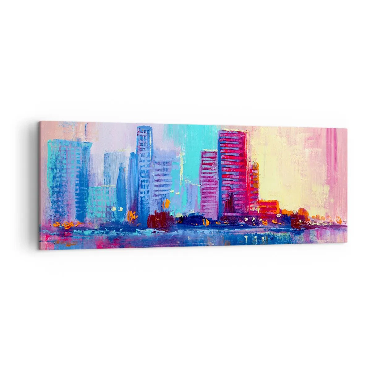 Quadro em tela - Banhada em cores - 140x50 cm