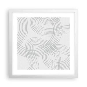 Pôster em moldura branca - Não existe caminho reto - 40x40 cm