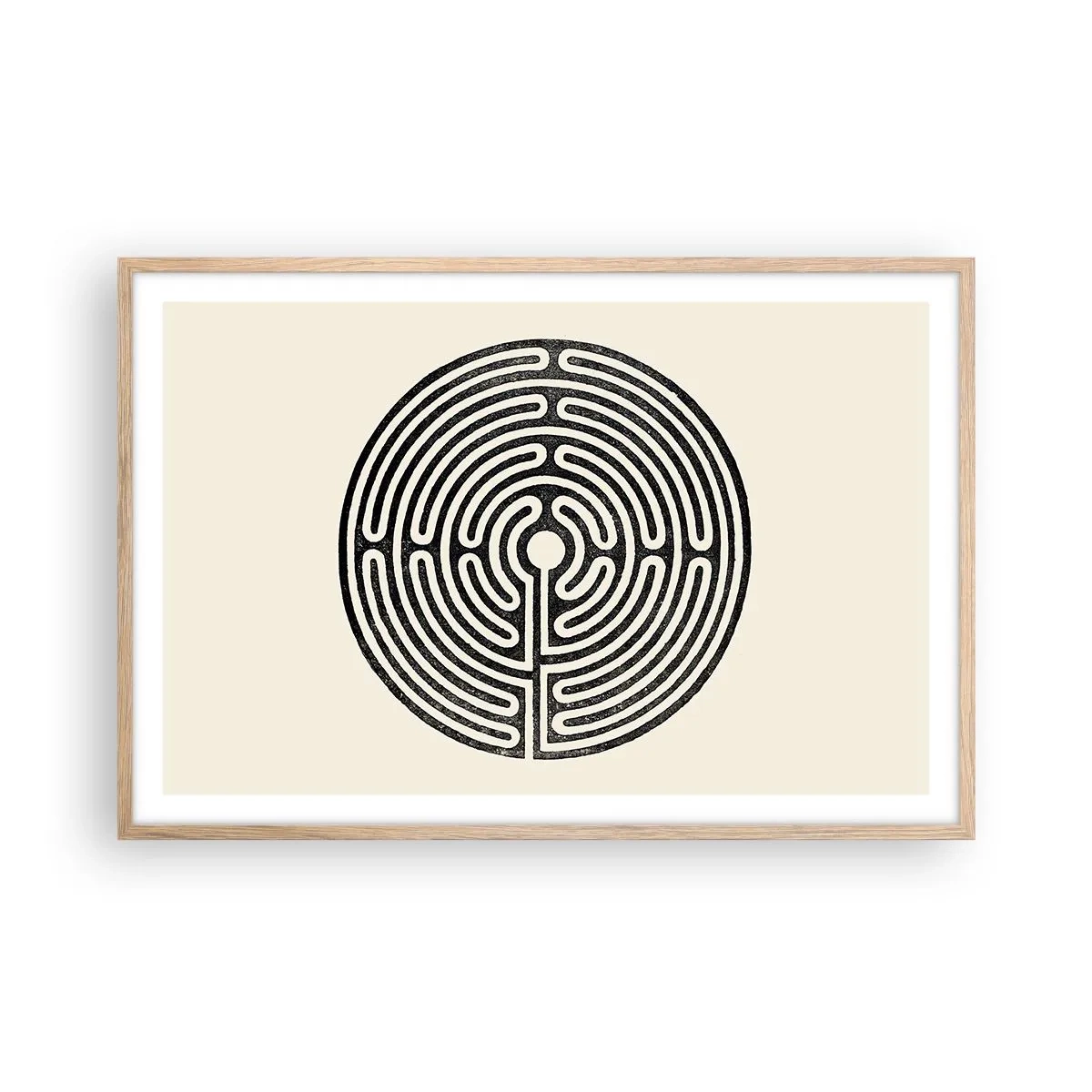 Pôster com moldura de carvalho claro - Ordem misteriosa - 91x61 cm