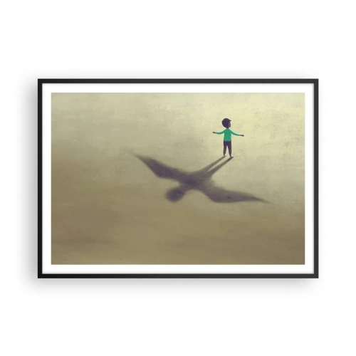 Pôster com moldura preta - Herói do futuro - 100x70 cm