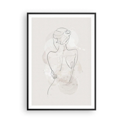 Pôster com moldura preta - Como um instrumento sensível - 70x100 cm