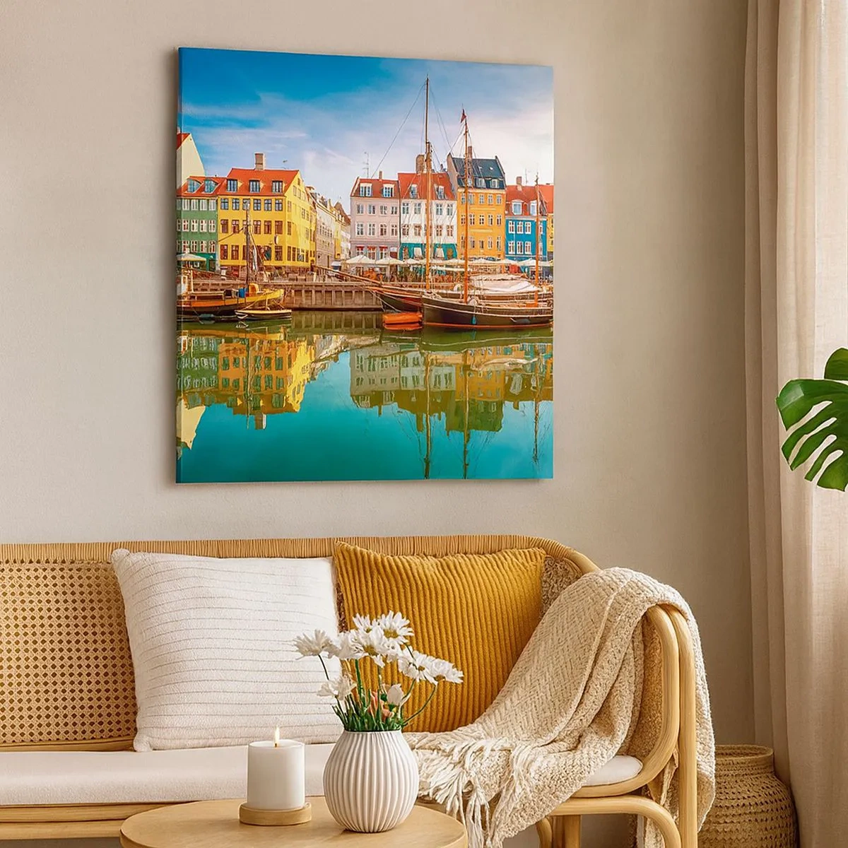 Quadro em tela - Sobre a água tão lisa como um espelho - 30x30 cm