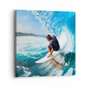 Quadro em tela - Dançando com as ondas - 40x40 cm