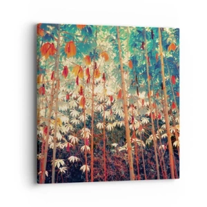 Quadro em tela - A vida secreta das folhas - 40x40 cm