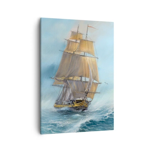 Quadro em tela - Correndo sobre as ondas - 50x70 cm