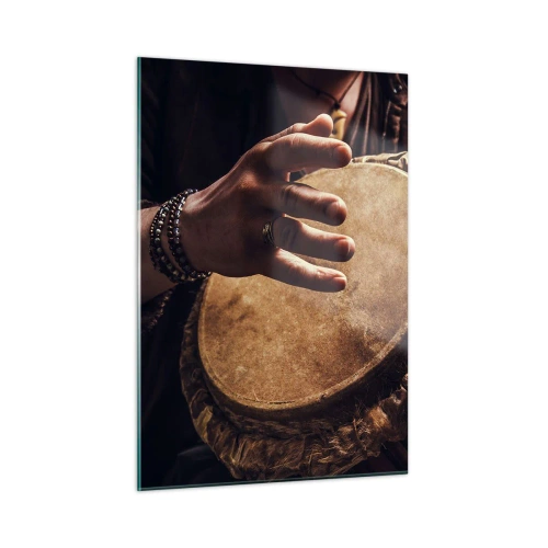 Quadro em vidro - No ritmo do coração - 50x70 cm