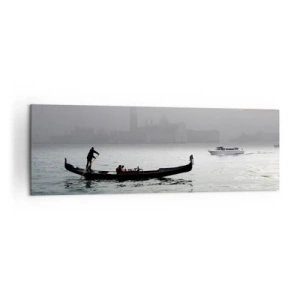Quadro em tela - Uma cidade fabulosa feita de água e nevoeiro - 160x50 cm