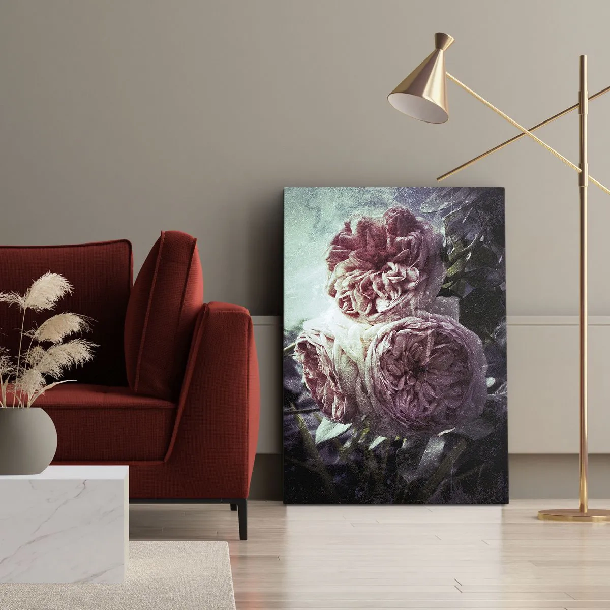 Quadro em tela - Em uma atmosfera romântica - 65x120 cm