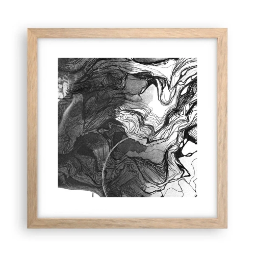 Pôster com moldura de carvalho claro - Entrelaçados em sonhos - 30x30 cm