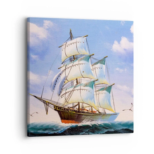 Quadro em tela - Orgulhosamente com o vento - 30x30 cm