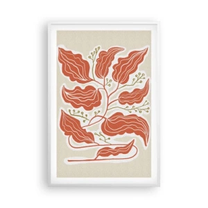 Pôster em moldura branca - Folclórico e coral - 61x91 cm