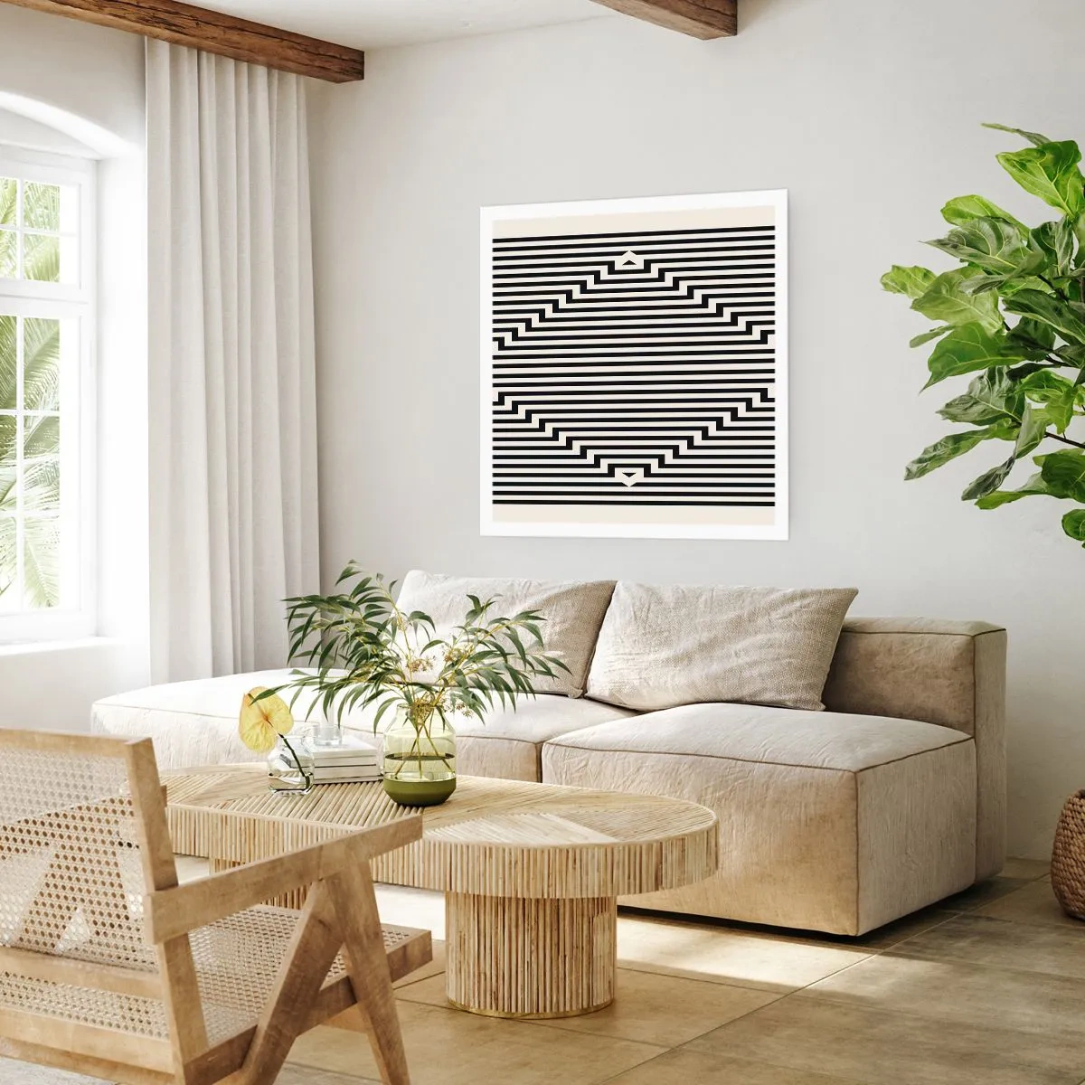 Pôster - Ilusão geométrica - 50x50 cm