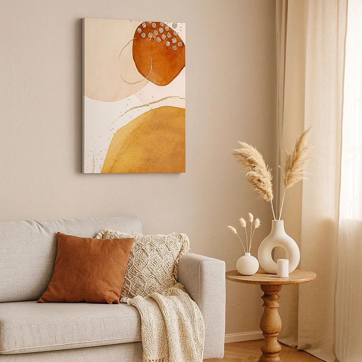 Quadro em tela - Redondeza e movimento - 50x70 cm