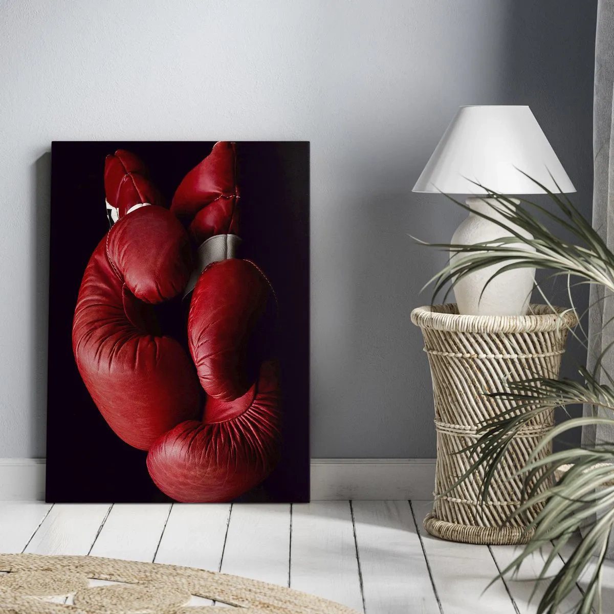 Quadro em tela - As emoções da luta ficaram para trás - 55x100 cm
