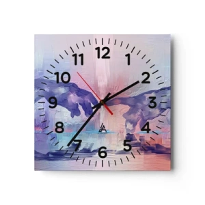 Relógio de parede - Relógio em vidro - Faísca divina da vida - 30x30 cm