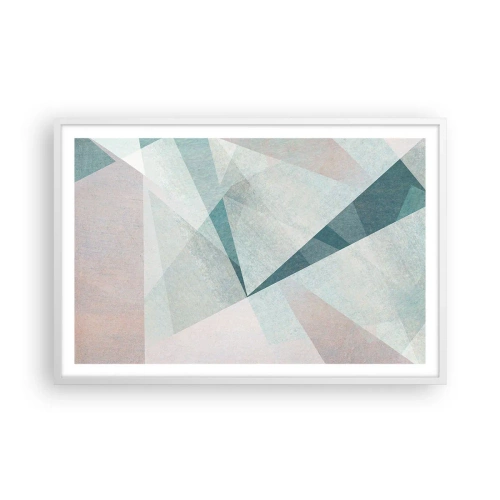 Pôster em moldura branca - Calmo, embora dinâmico - 91x61 cm