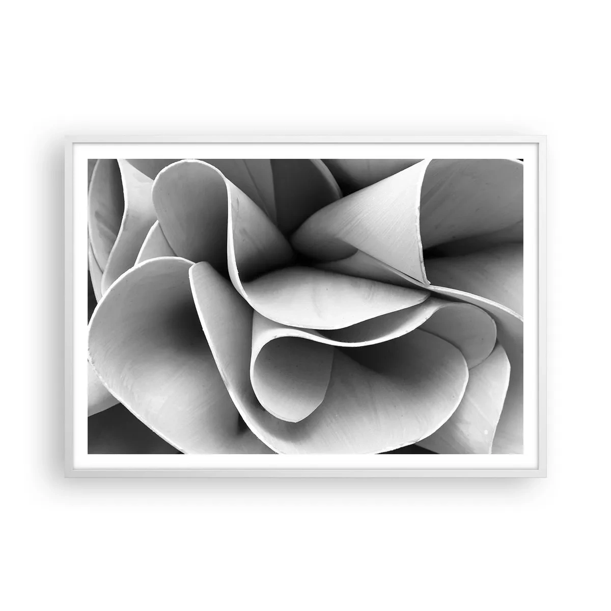 Pôster em moldura branca - Acontece no espaço - 100x70 cm