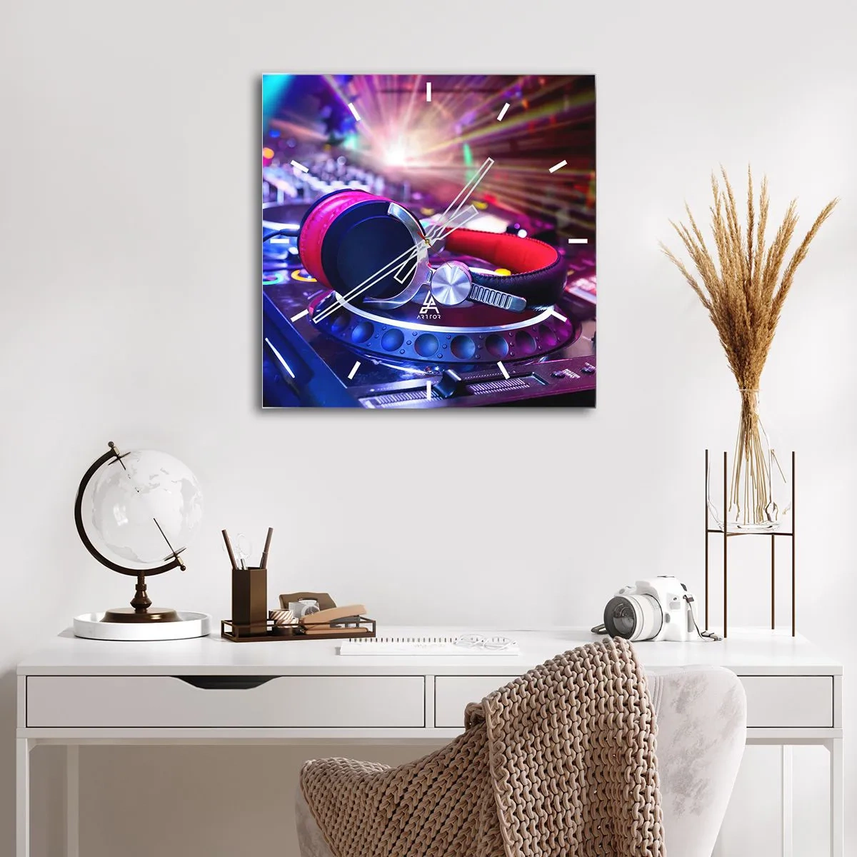 Relógio de parede - Relógio em vidro - Vai ser uma loucura - 30x30 cm