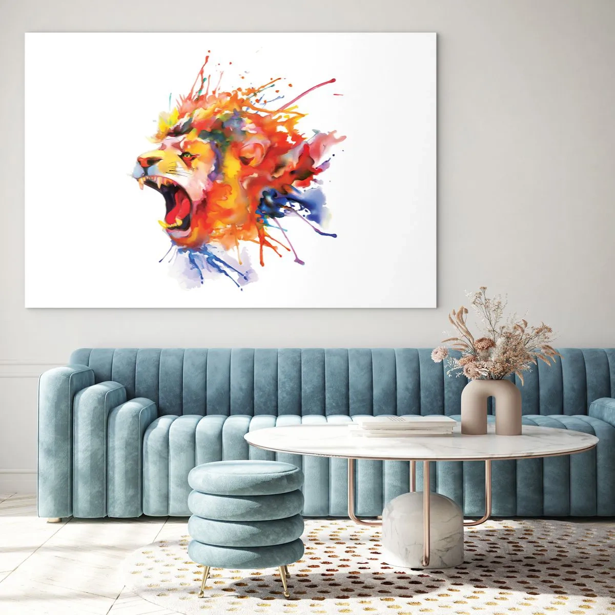 Quadro em vidro - Explosão de raiva - 100x70 cm