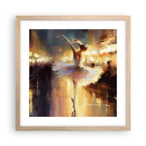 Pôster com moldura de carvalho claro - Milagre na rua - 40x40 cm