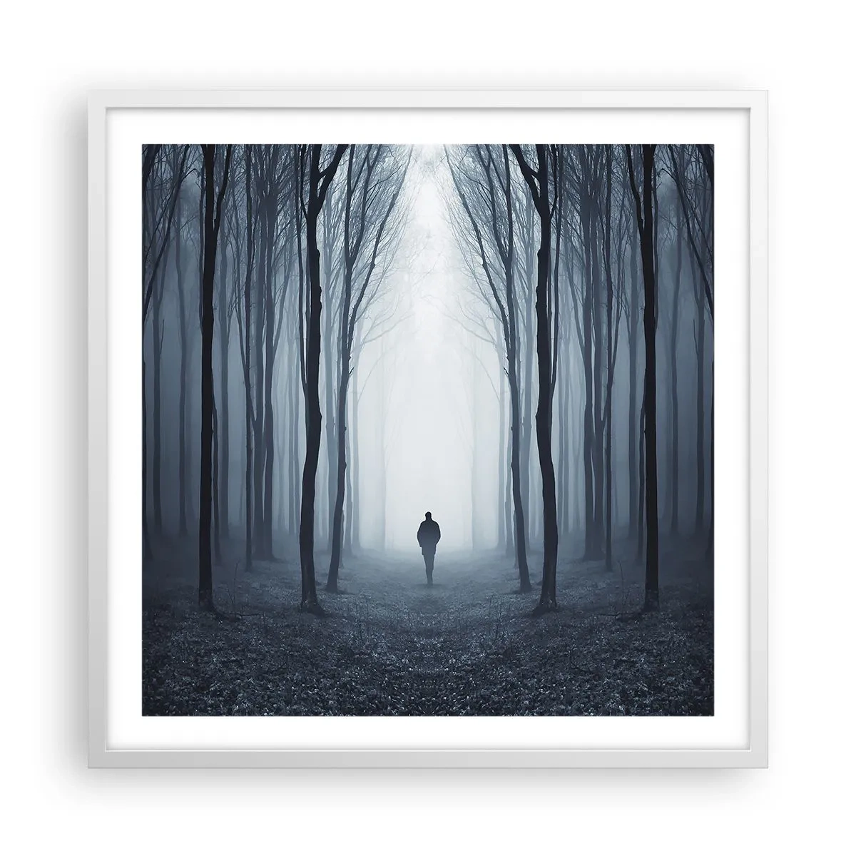 Pôster em moldura branca - Tudo simples e claro - 60x60 cm