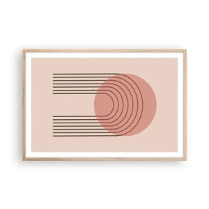 Pôster com moldura de carvalho claro - Atração irresistível - 91x61 cm