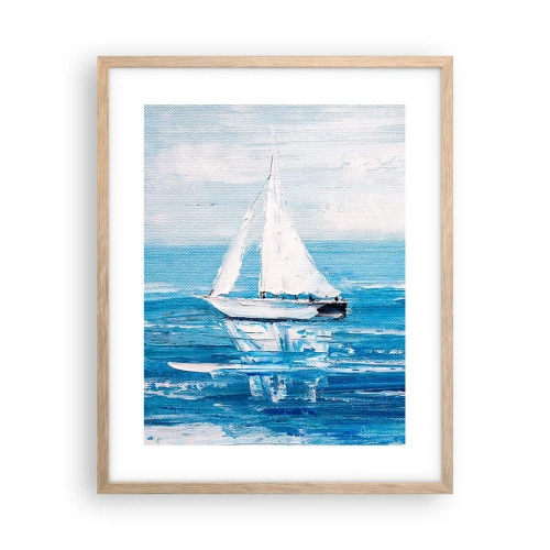 Pôster com moldura de carvalho claro - Com um amigo ao meu lado - 40x50 cm