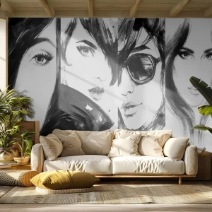 Papel de Parede Premium Sand - Beleza multiplicada - Mulher, Olhos de Mulher, Retrato de uma mulher - 200x140 cm