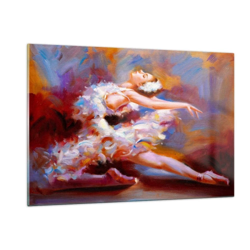 Quadro em vidro - A graça do cisne - 120x80 cm