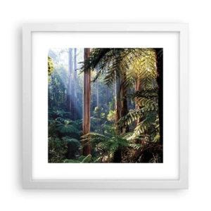 Pôster em moldura branca - Um conto de fadas da floresta - 30x30 cm