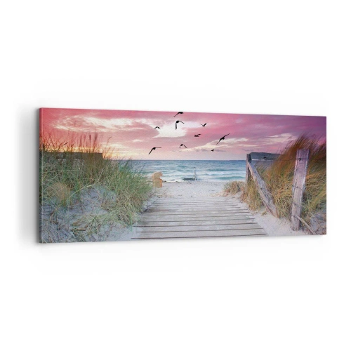 Quadro em tela - Impressão do Báltico - 100x40 cm
