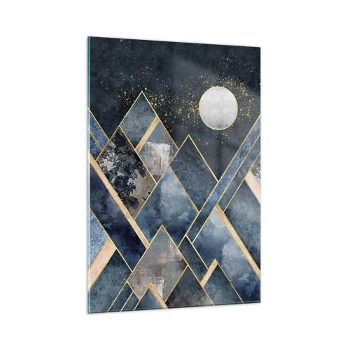 Quadro em vidro - Paisagem geométrica - 50x70 cm