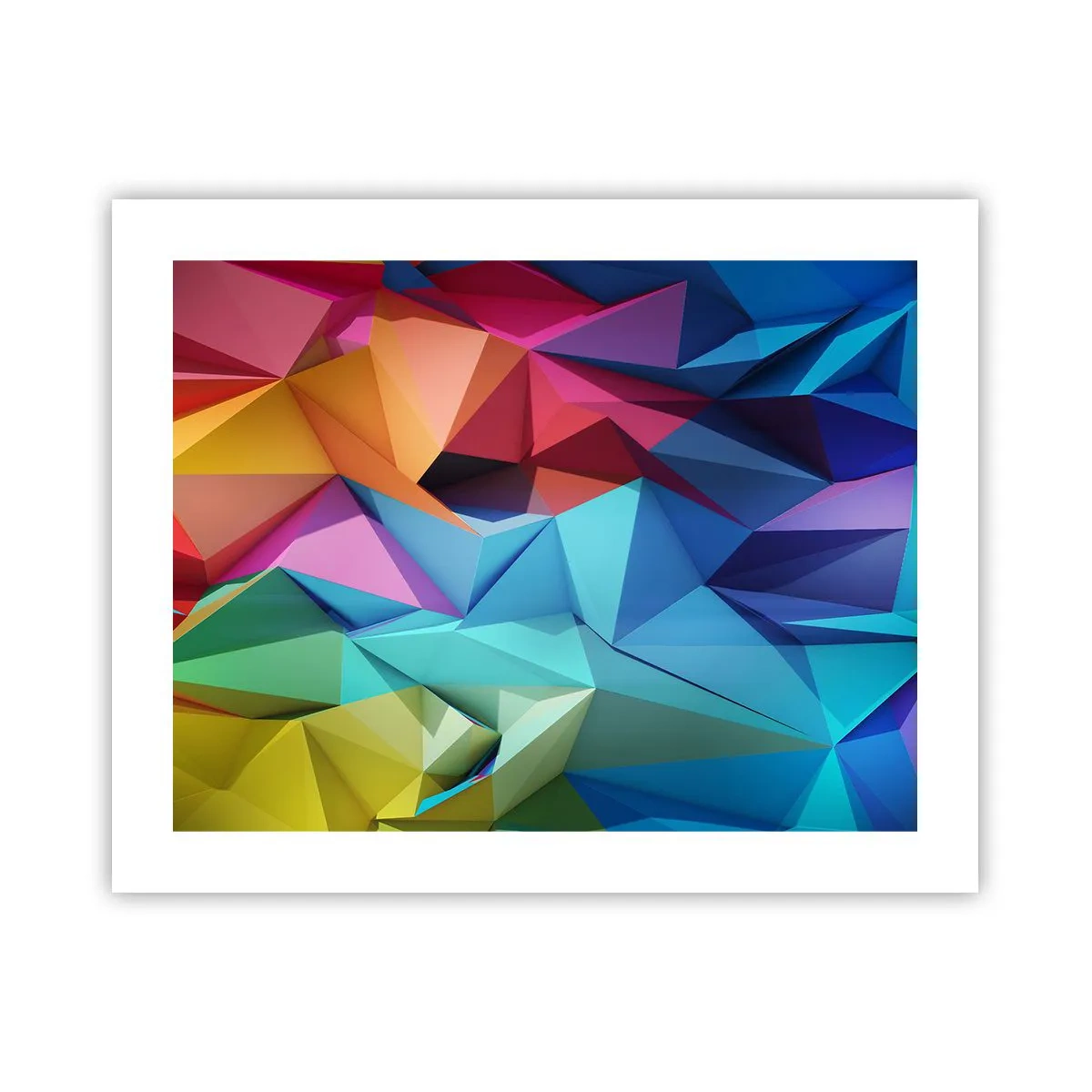 Pôster - Arco-íris de origami - 50x40 cm