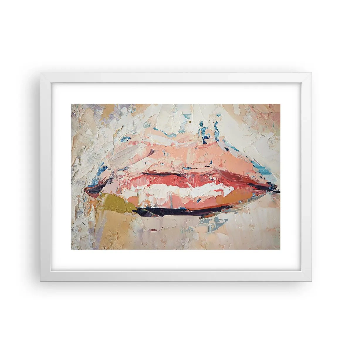 Pôster em moldura branca - Desperta os sentidos - 40x30 cm