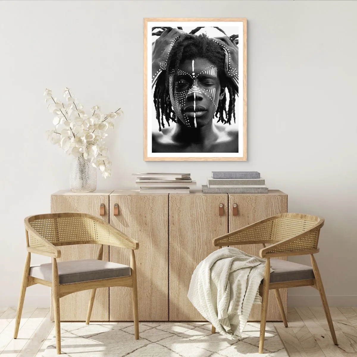 Pôster com moldura de carvalho claro - Onde estás? - 70x100 cm