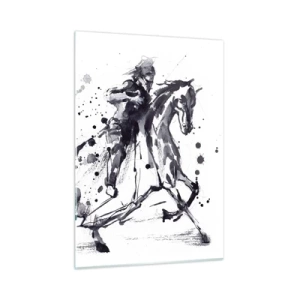 Quadro em vidro - Cavaleiro Negro - 50x70 cm