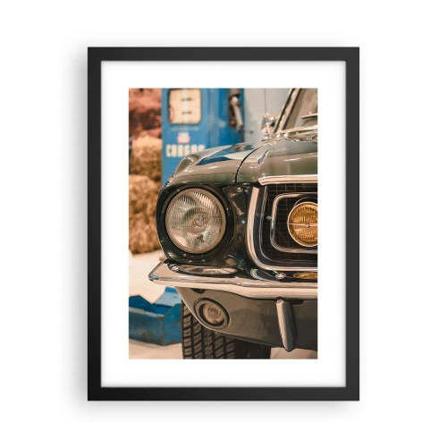 Pôster com moldura preta - Encontro com uma lenda - 30x40 cm