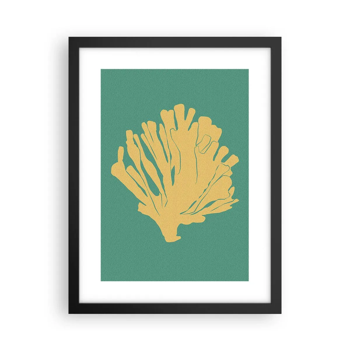 Pôster com moldura preta - Arbusto florestal subaquático - 30x40 cm