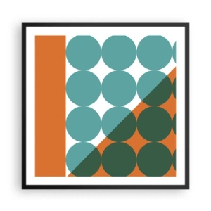 Pôster com moldura preta - Para cima e na diagonal - 60x60 cm