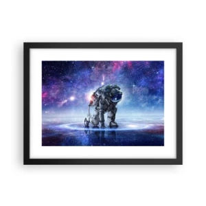 Pôster com moldura preta - Céu estrelado acima de mim - 40x30 cm