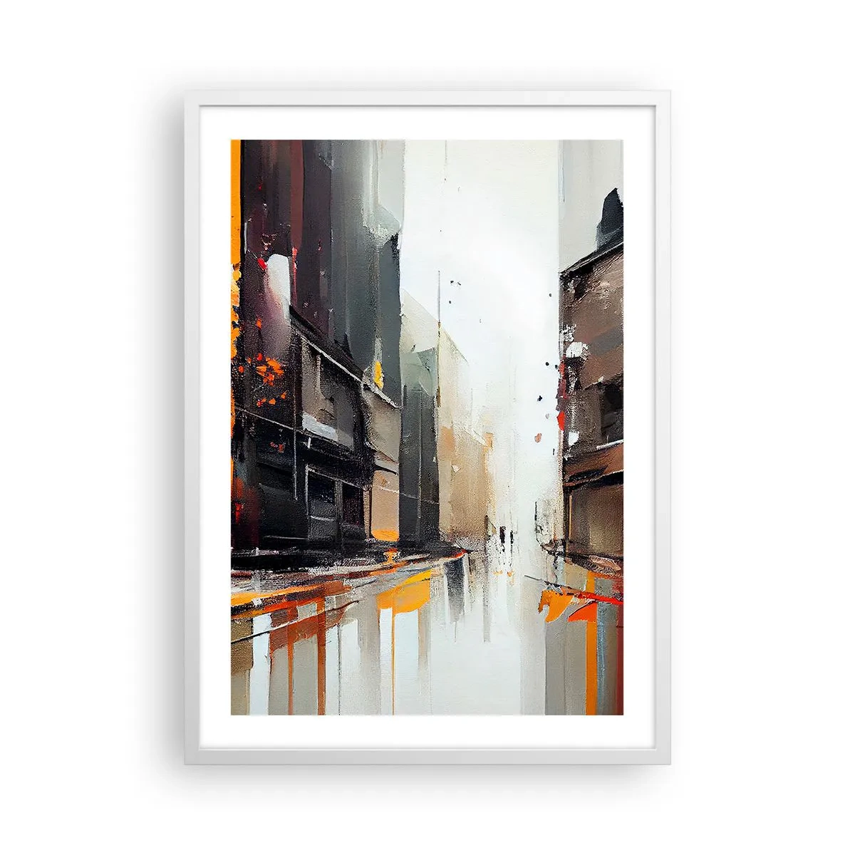 Pôster em moldura branca - Dia chuvoso - 50x70 cm