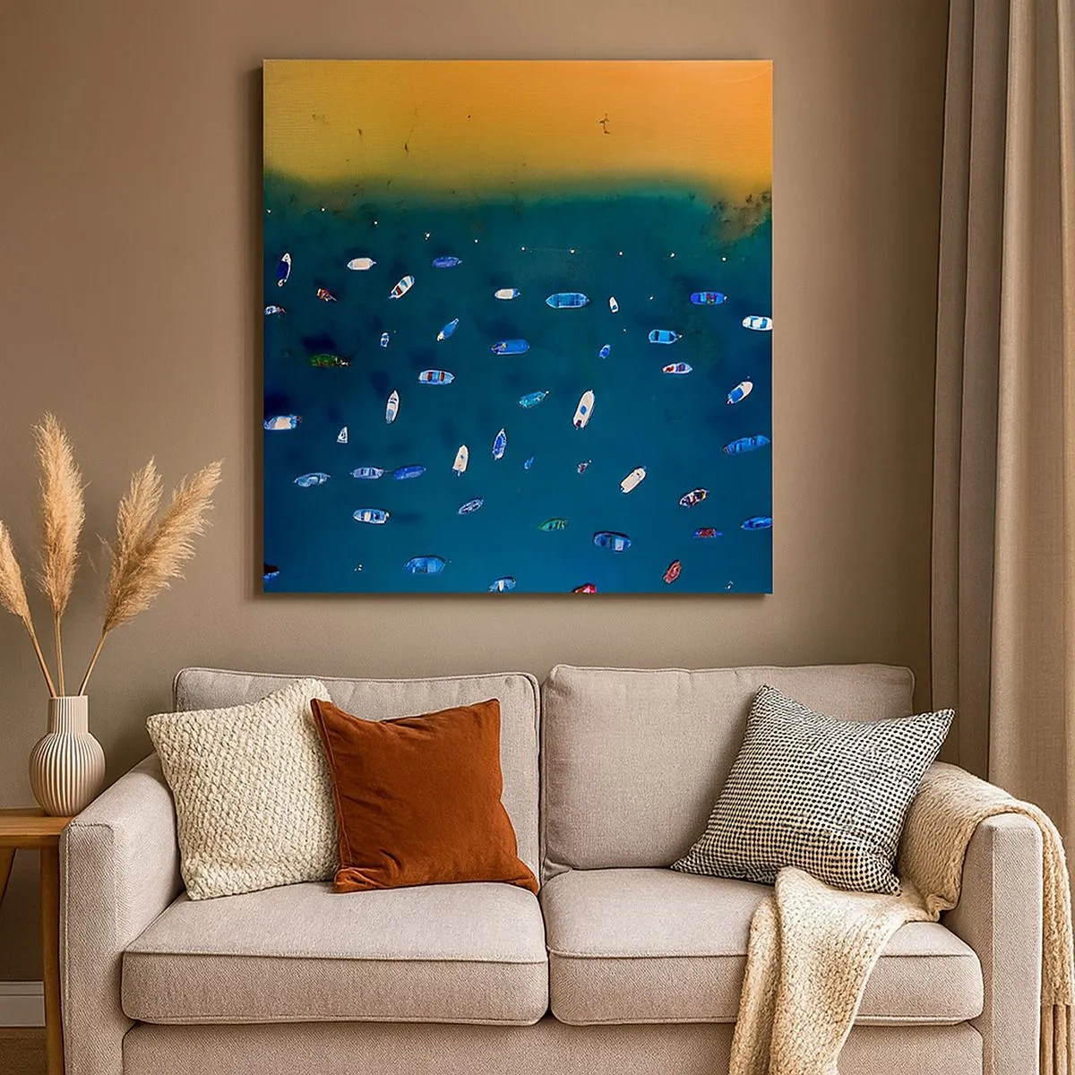 Quadro em tela - Jogo de férias - 30x30 cm